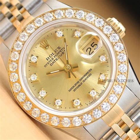 rolex dorado con diamantes|relojes de oro Rolex.